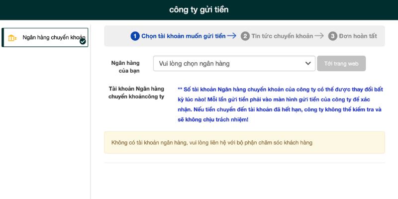 Chuyển vốn cược vào nhà cái qua công ty
